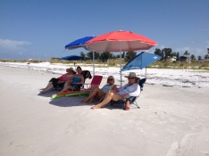 Some lovely mentor moms enjoy a lovely day on the beach.